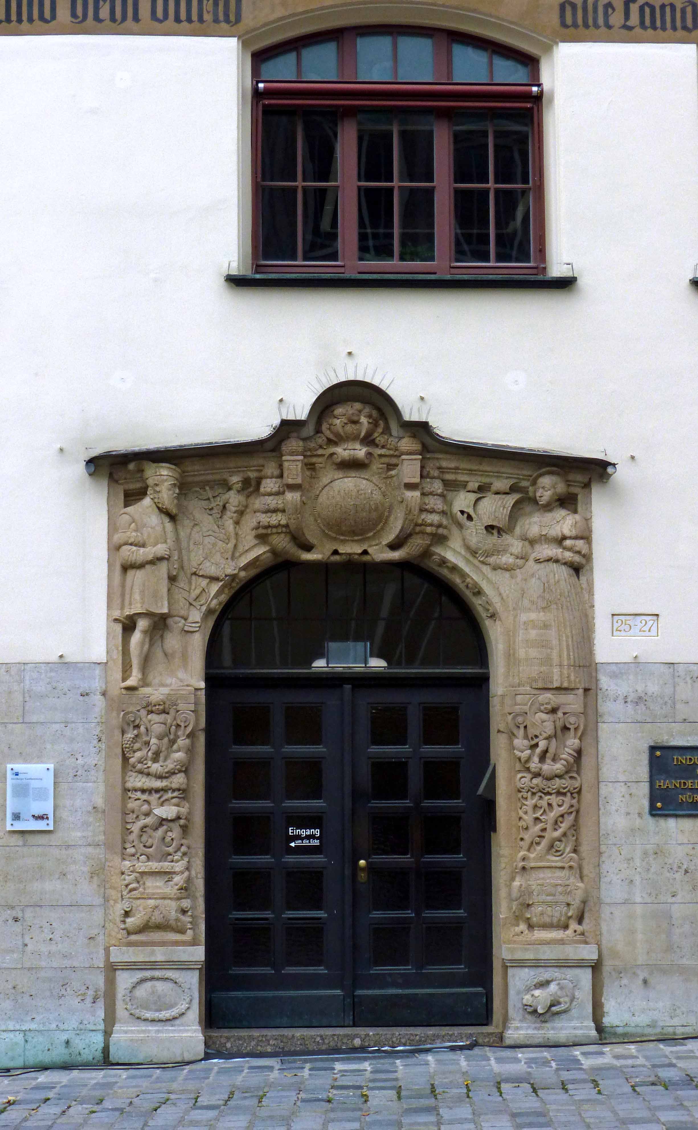The Old Nuremberg Stock Market building is now part of the Chamber of Commerce
