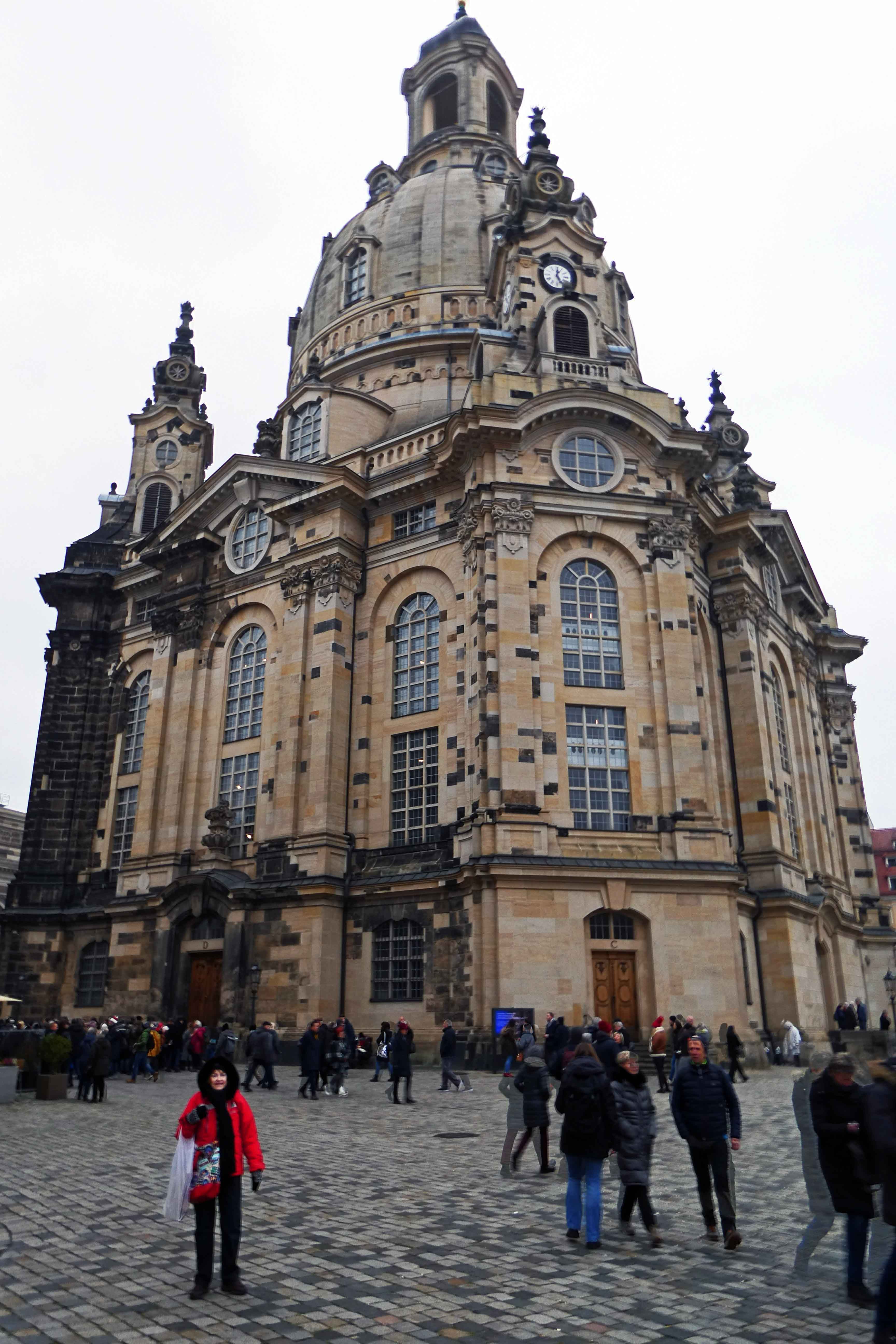 Dresdens Frauenkirche was built in 1743; destroyed in WWII; and rebuilt 1994-2005 using many original stones from the rubble