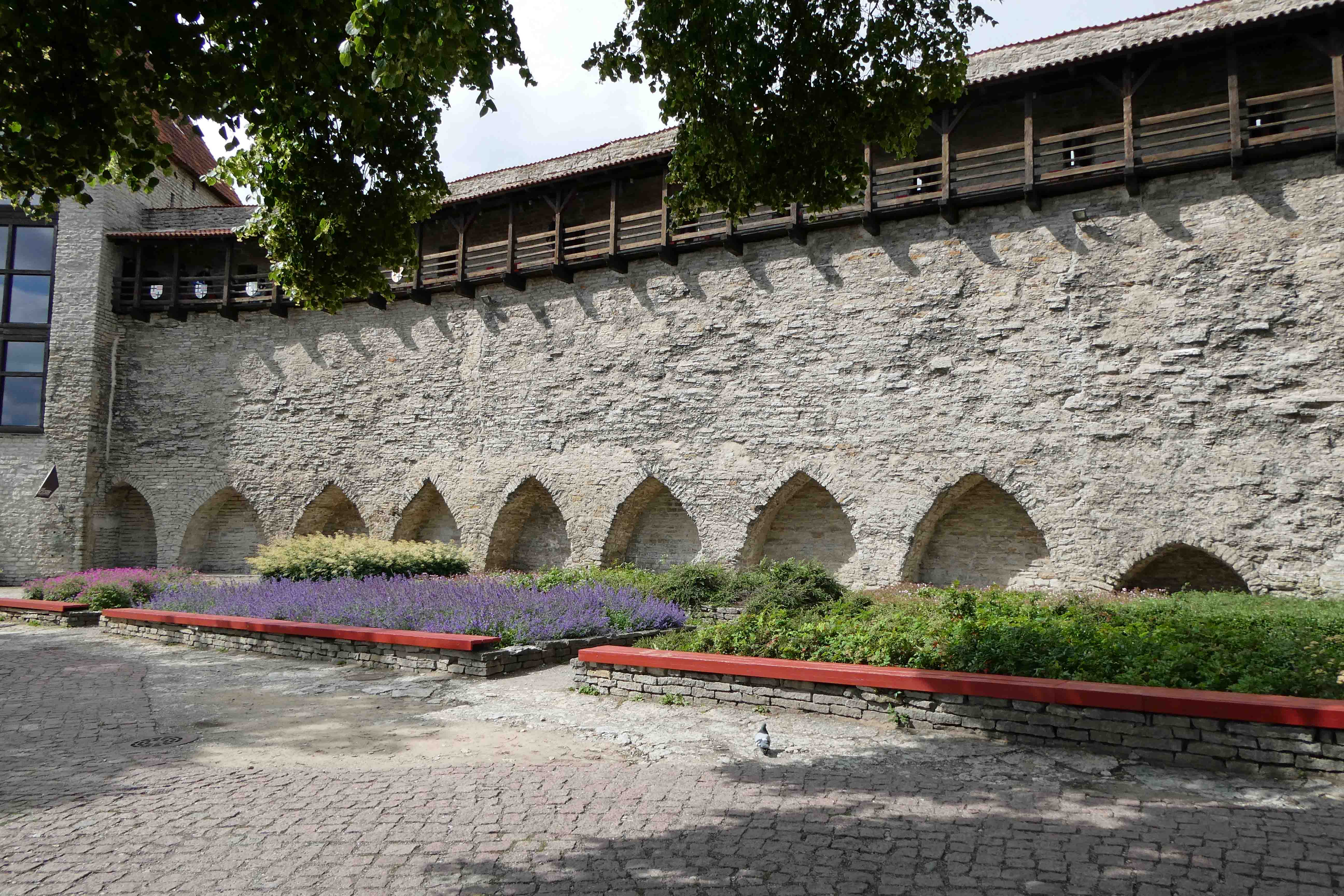Inside view of Old City Walls of Tallinn, Estonia