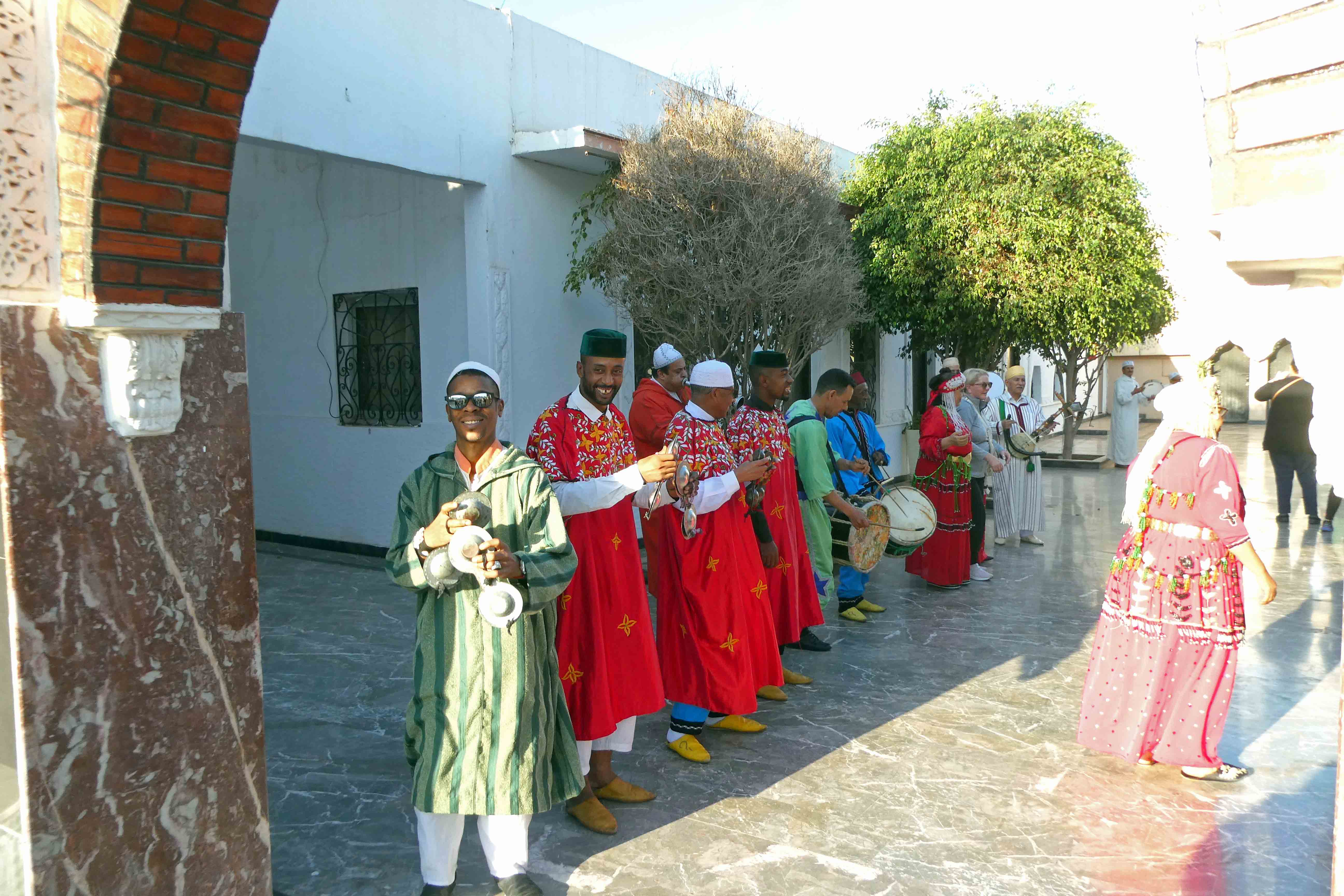 Entering Fantasia Restaurant in Agadir, Morocco