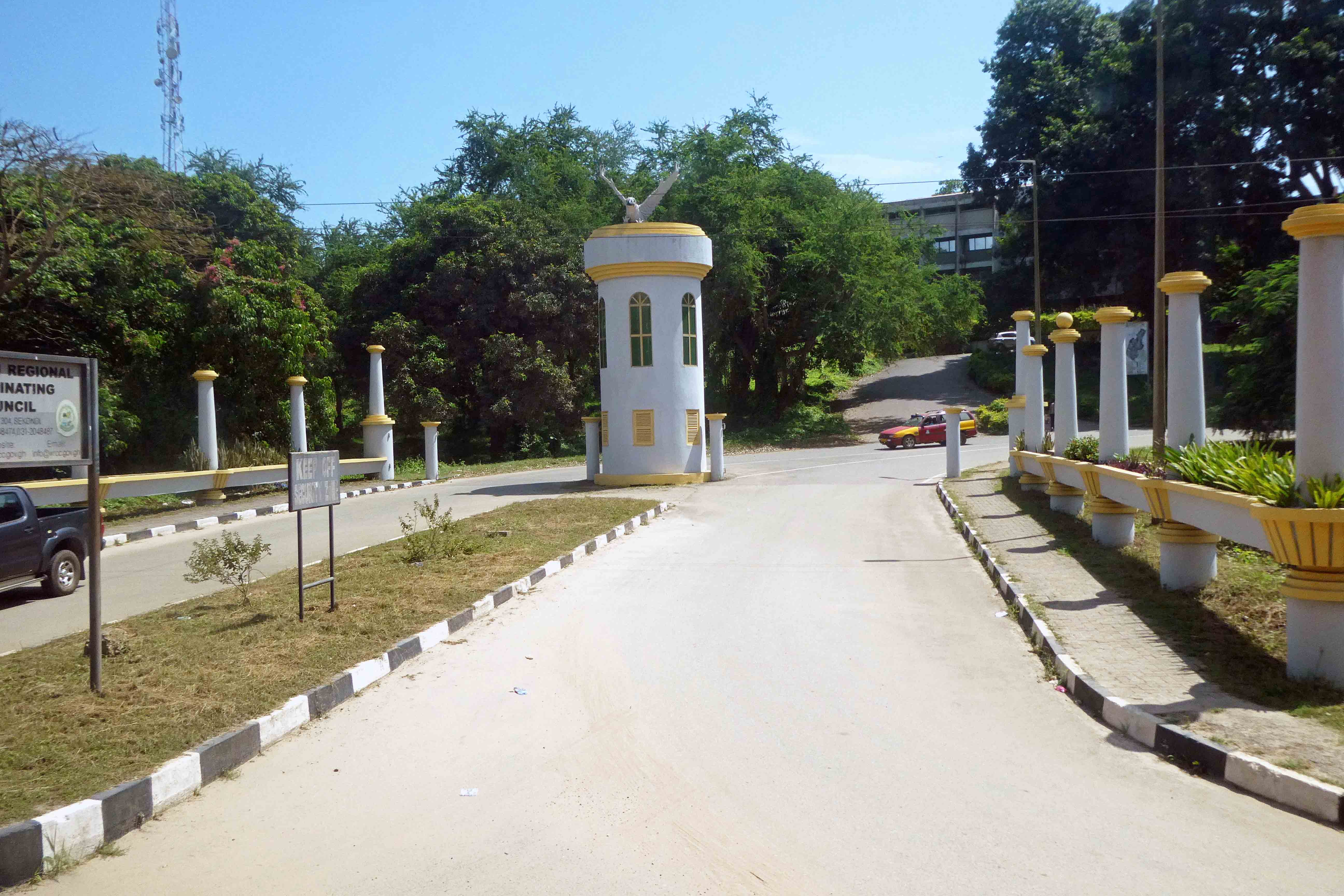 Entrance to Western Regional Co-ordinating Council Offices in Sekondi, Ghana.JPG