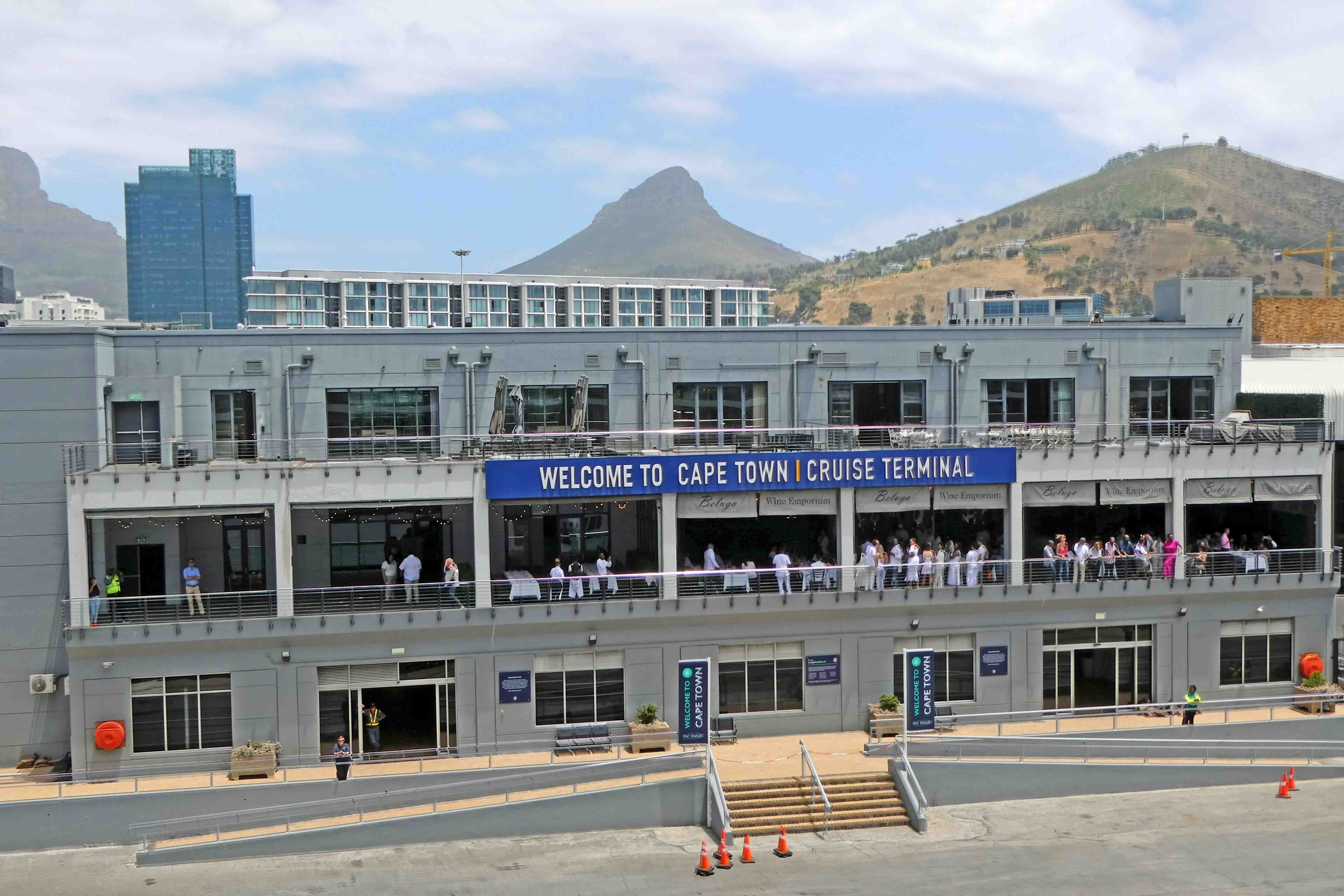 Docked in Cape Town, South Africa with Signal Hill prominent in the background.JPG