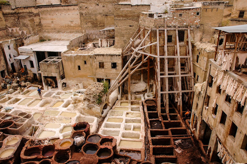 Old Tennaries, Medina of Fez in Fes