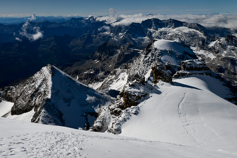 SW view from Gran Paradiso glacier