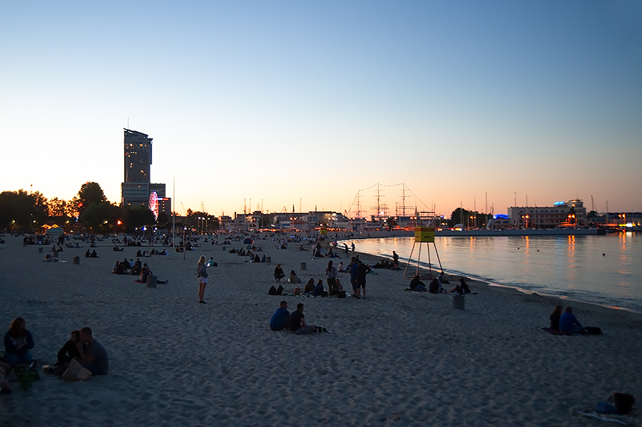 City Beach At Dusk