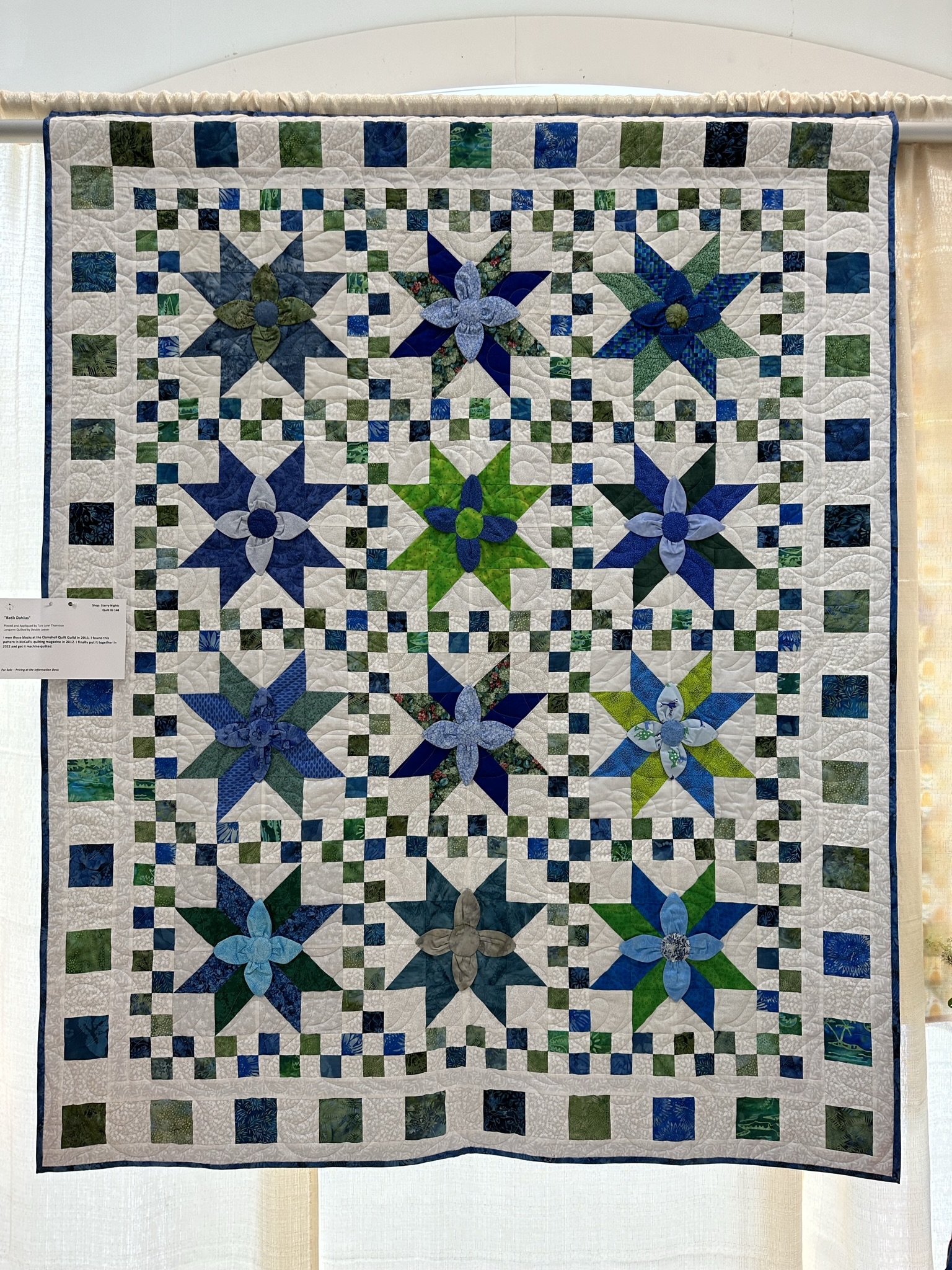 Quilt 148 by Tara Lynn Thornton - Batik Dahlias