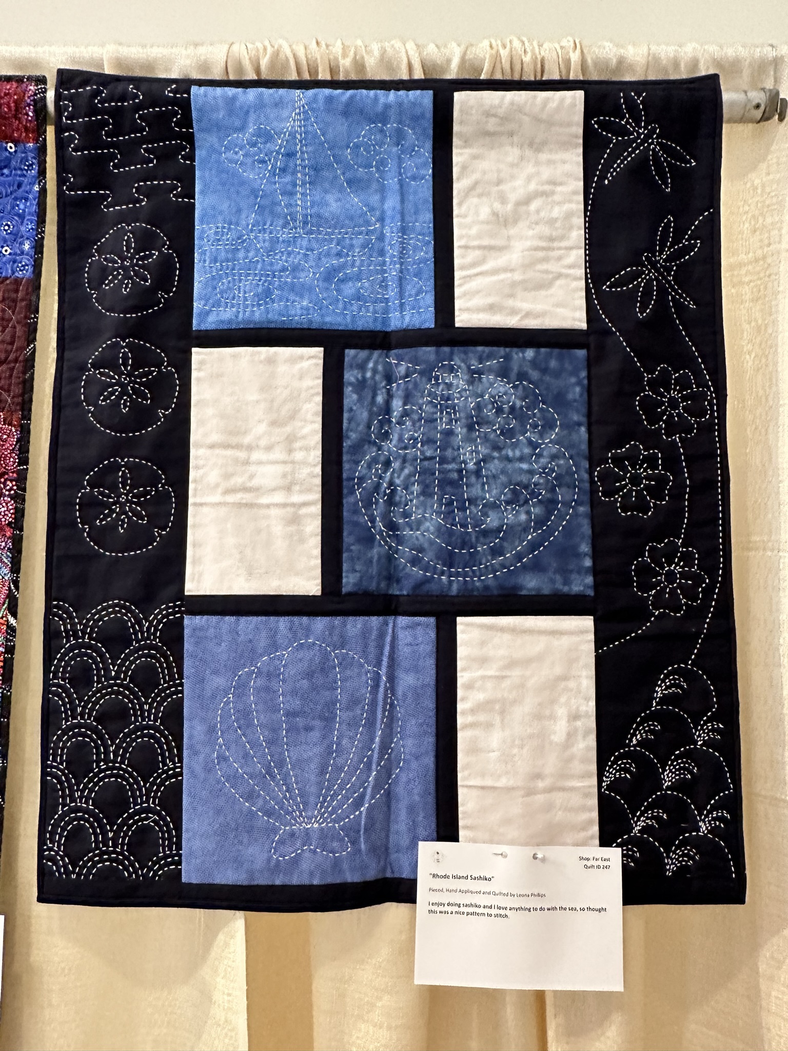 Quilt 247 by Leona Phillips - Rhode Island Sashiko
