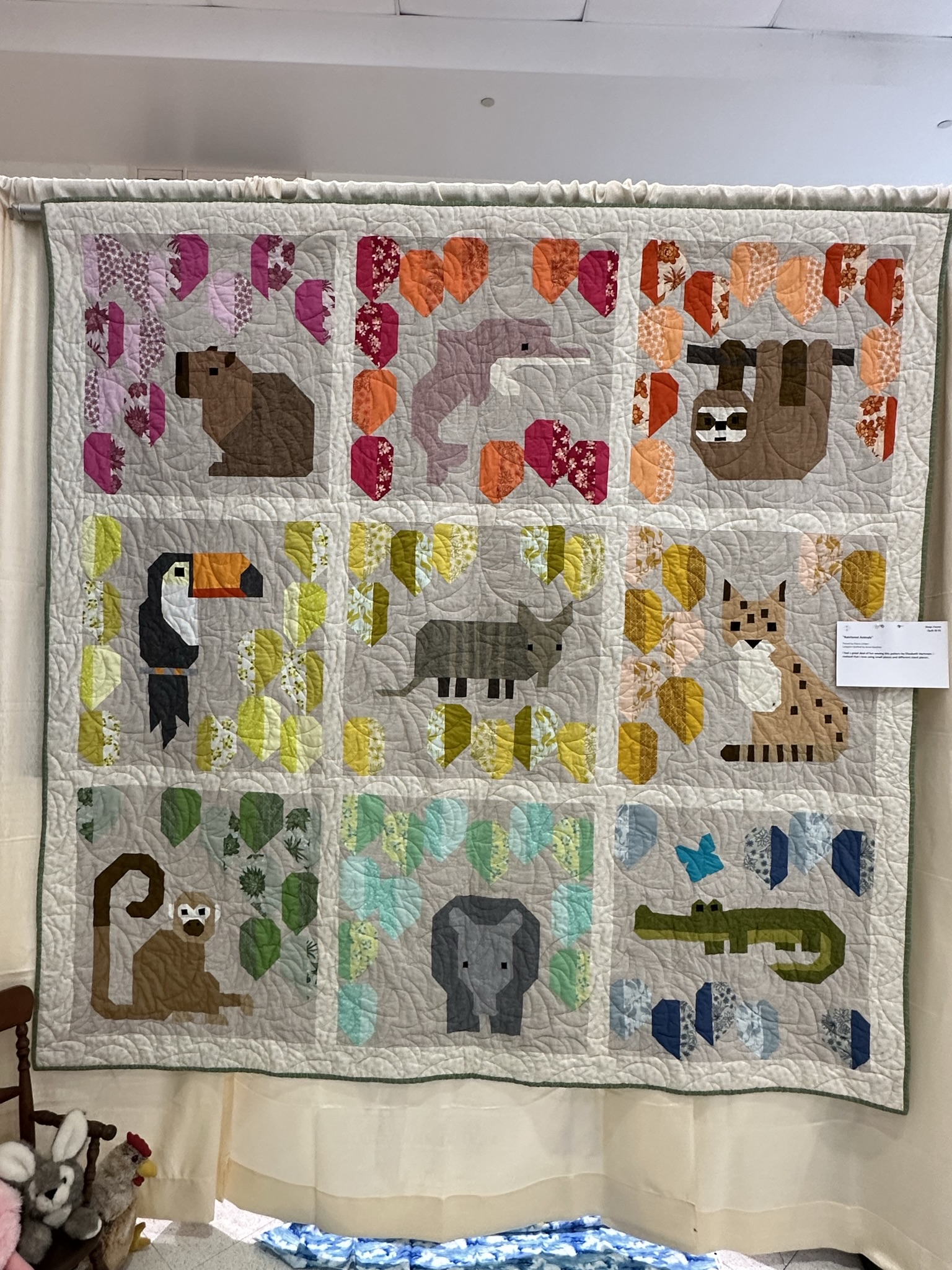 Quilt 91 by Diana Linden - Rainforest Animals