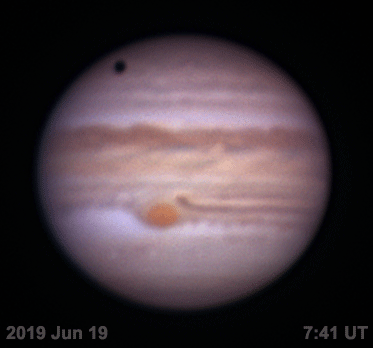 Jupiter With Ganymede's Shadow: 6/19/19