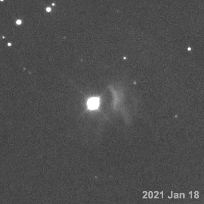 Hind's Variable Nebula - 5 years