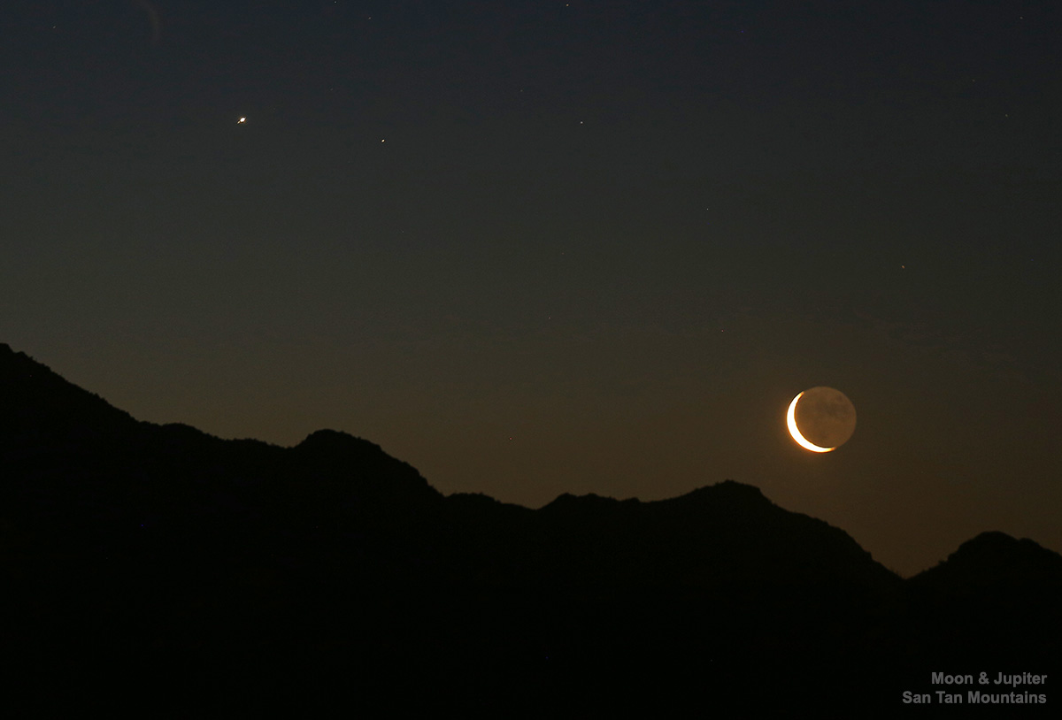 Moonrise with Jupiter, in southeast Velley