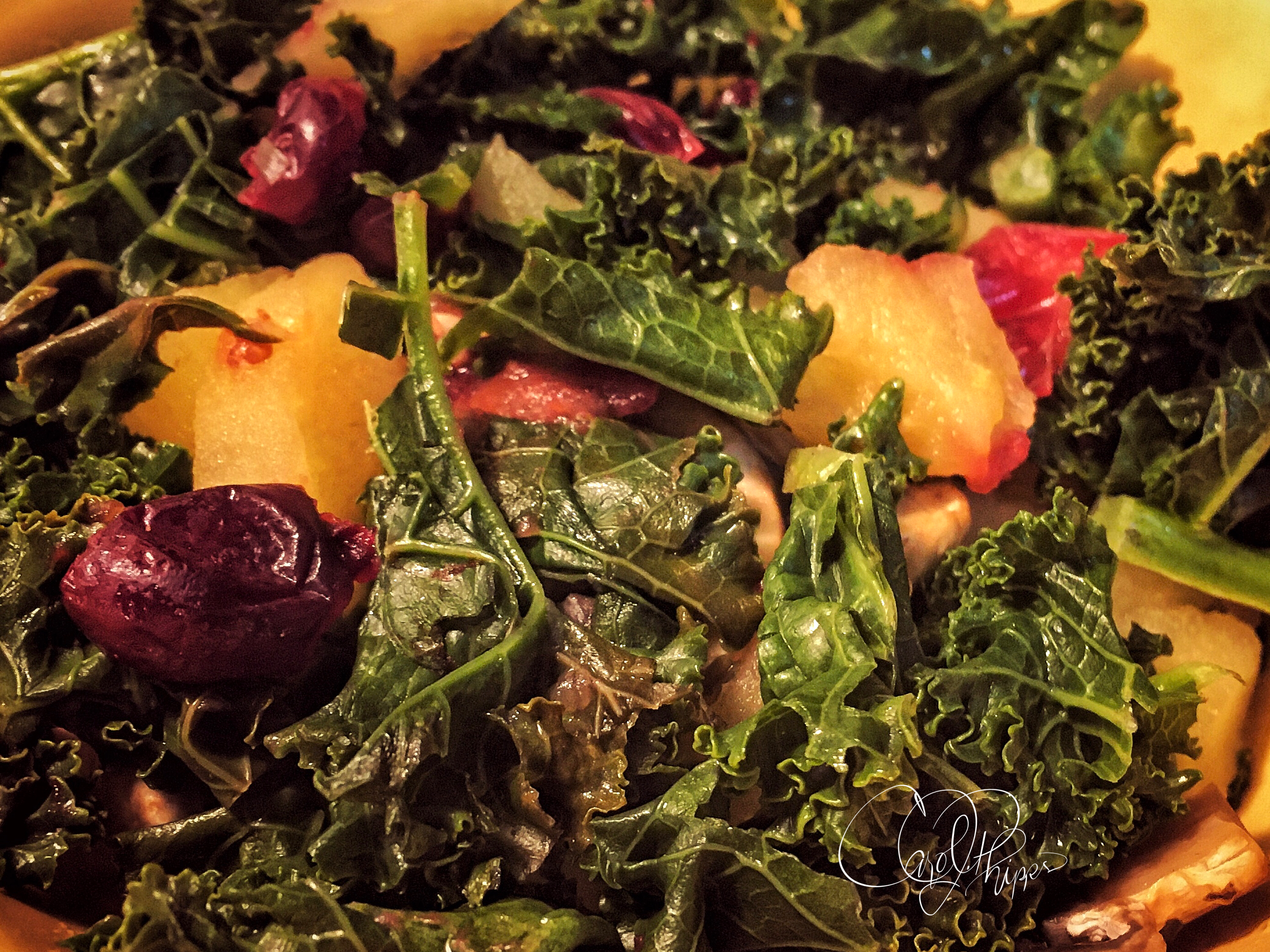 Kale-Apple-Cranberries