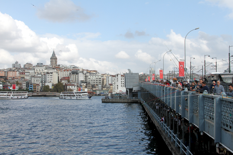 Galata bridge view @ Beyoglu with Galata Tower 