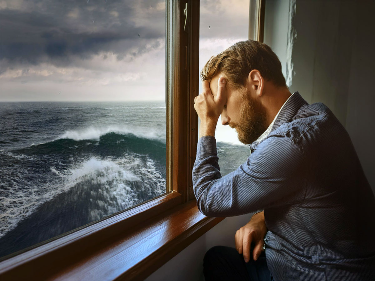 Man in lighthouse