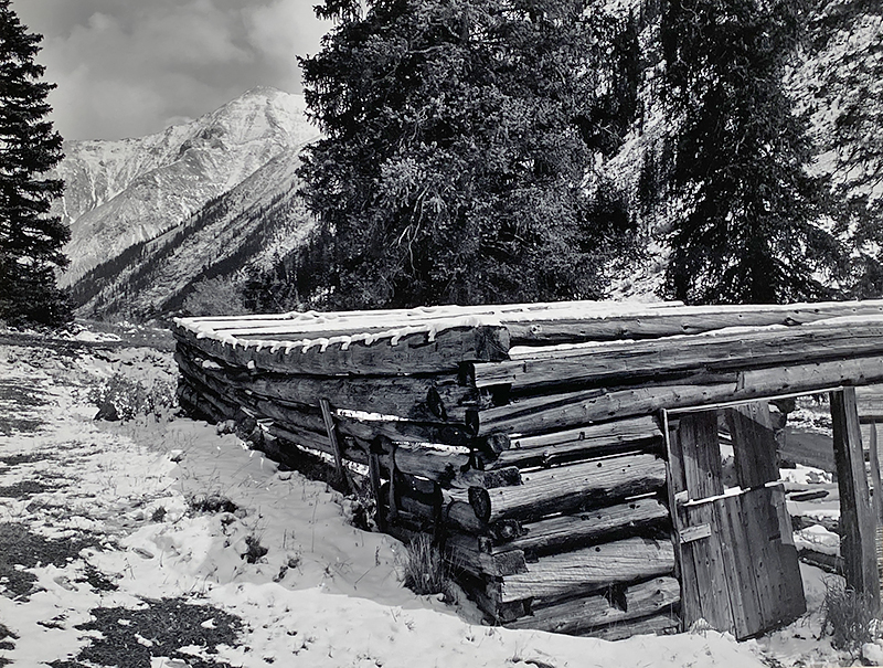 Log cabin at old Capital City, high above Lake City, Co.