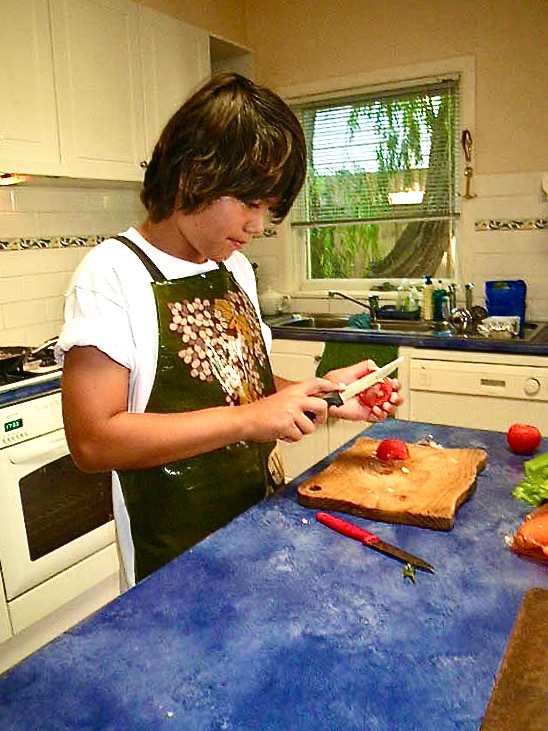 Max cooks dinner