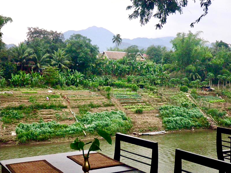Scene on the banks of the Nam Khan, Luang Prabang
