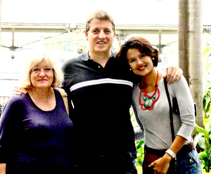 With Chris and Kathy at the Peninsula Hotel, Bangkok