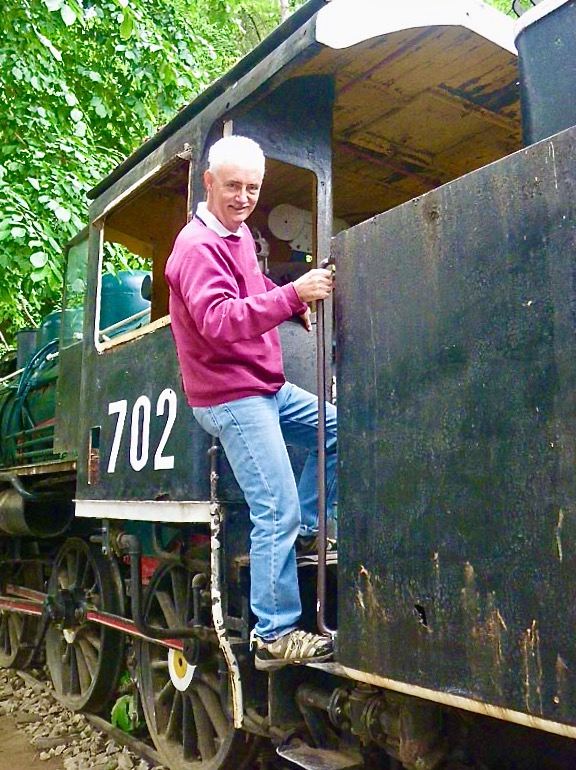 Historic train at Erawan Falls