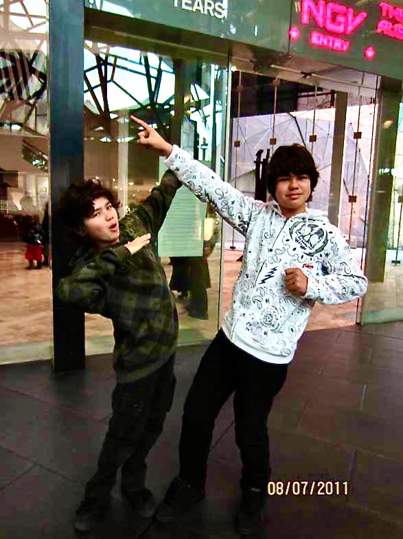 Boys, Federation Square, July 2011