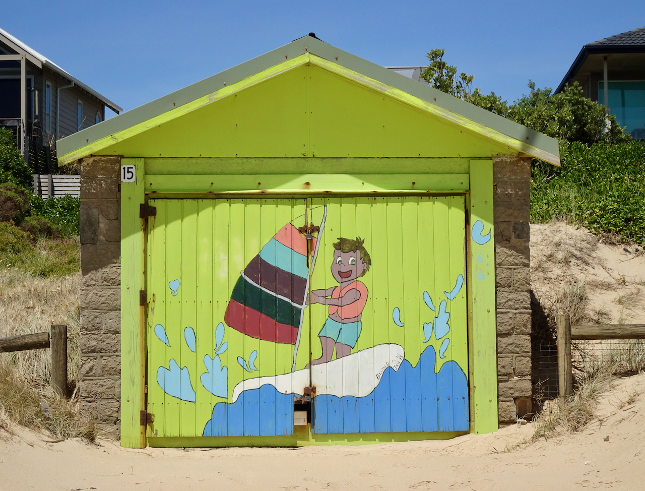 An iconic beach hut