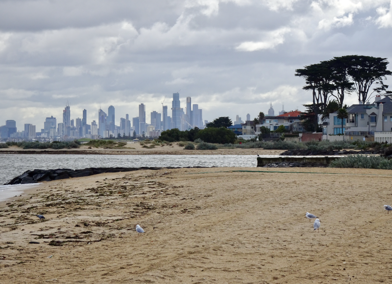 City view from Brighton beach 