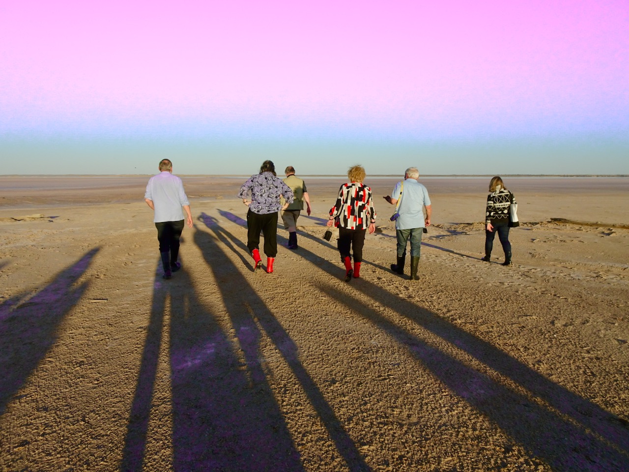 Lake Tyrrell, long shadows