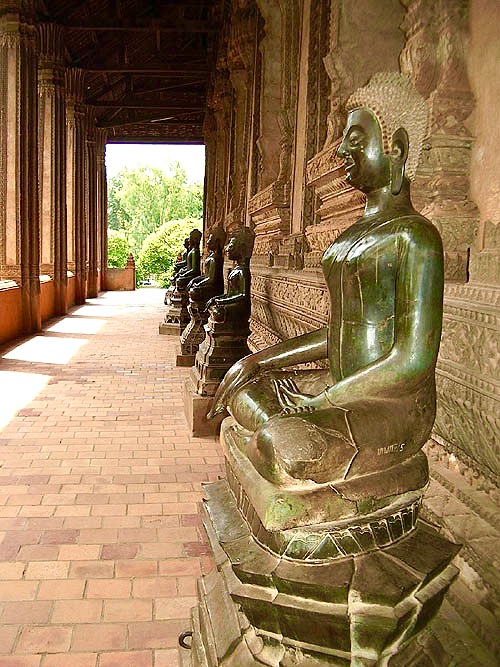 Buddhas at Ho Phra Keo, Vientiane