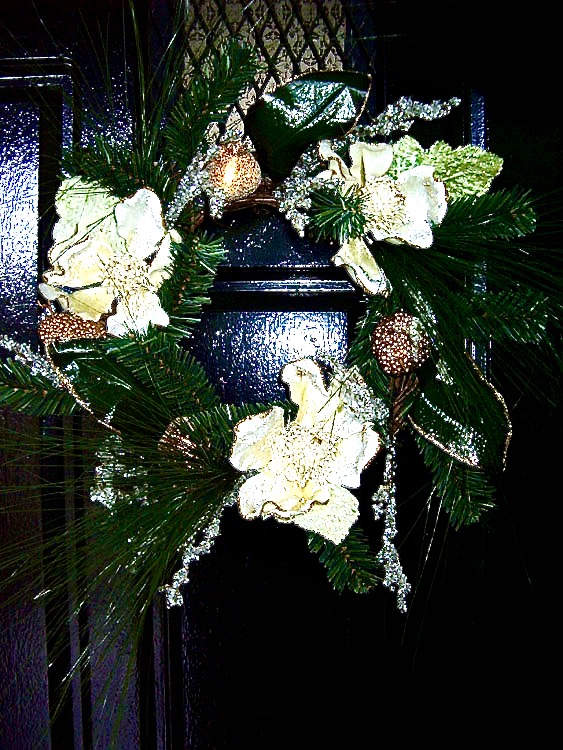 Door wreath detail.