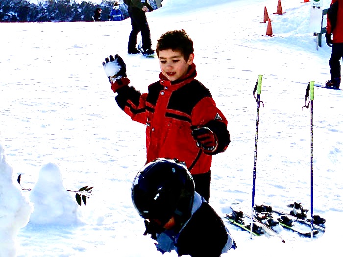 Making a snowman