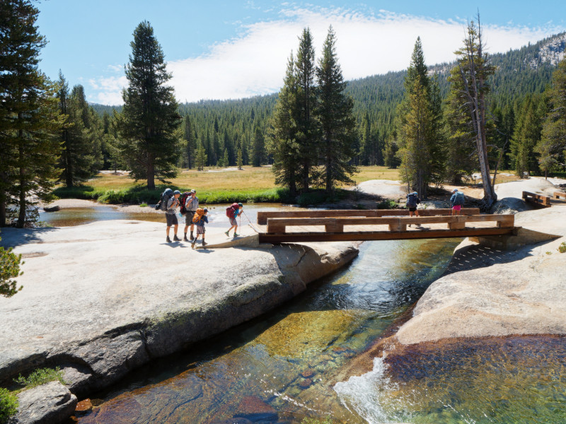 Crossing Lyell Fork