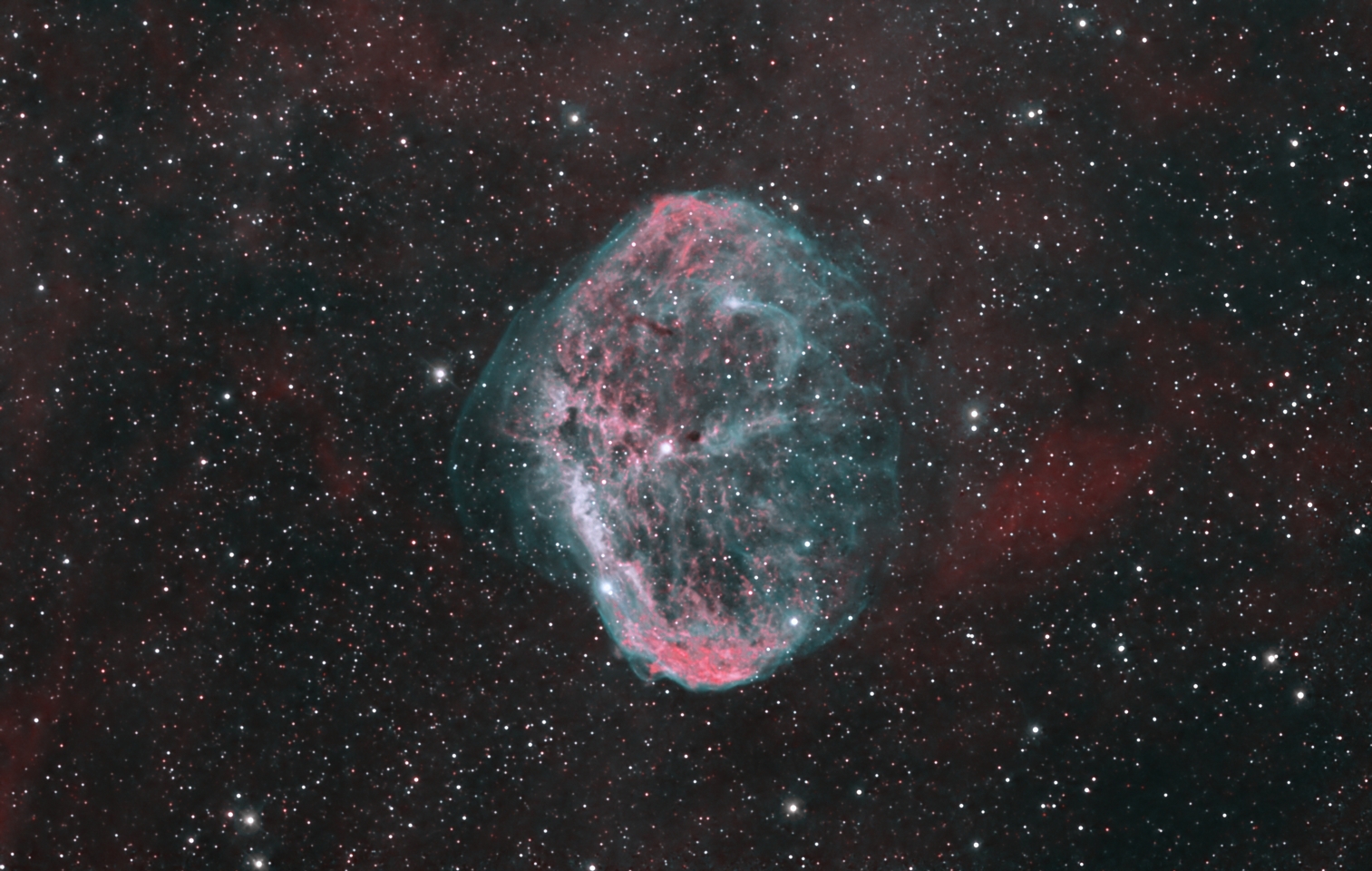 Bi color NGC6888 - The Crescent Nebula in Ha & OIII