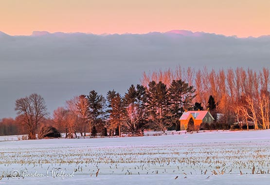 Winter Farmhouse At Sunrise P1070772-8
