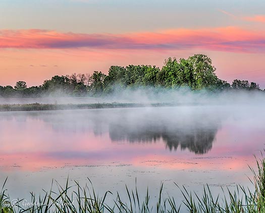 Misty Otter Creek At Sunrise P1410634-8