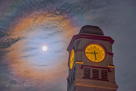 Clouded Moon Beyond Clock Tower P1490774-80