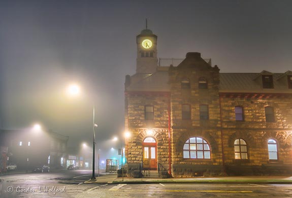 Old Post Office On A Foggy Night 90D08588-92