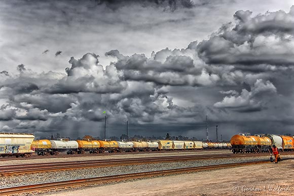 Interesting Sky Over The Rail Yard 90D18198