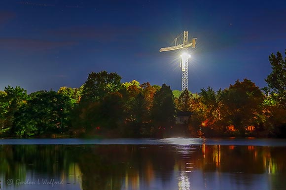 Tower Crane Lights At First Light 90D36179-83