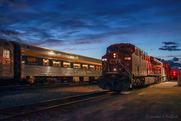 Passenger & Freight Trains At Dawn 90D37649