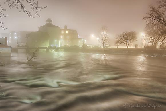 Old Mill Channel In Night Fog 90D59911-5