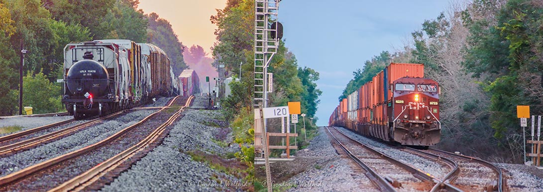 Two Mile Long Eastbound Freight Train From Back To Front