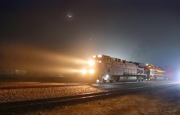 Crescent Moon & Venus Beyond CP 113 In Night Fog 90D82677