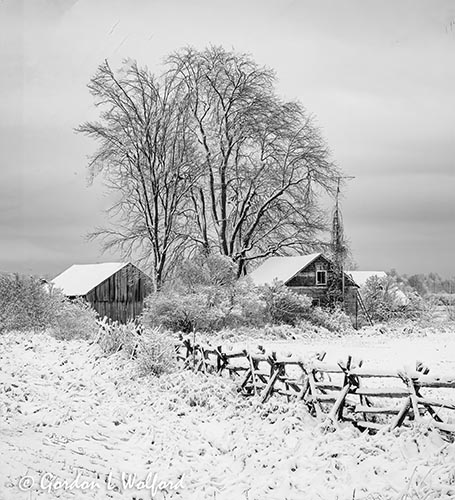 Old Farmstead Snowscape DSCN153893BW