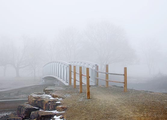 Duck Island Footbridge In Fog DSCN155723