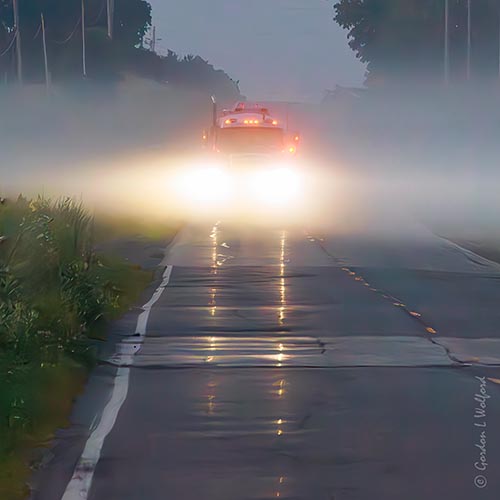 Approaching Truck In Ground Fog 90D120044