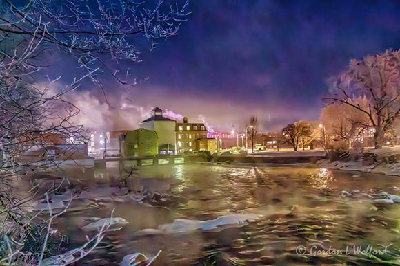 Old Mill Channel On A Very Cold Night 90D138541