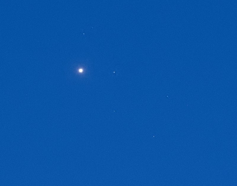 Conjunction with Venus and the Pleiades