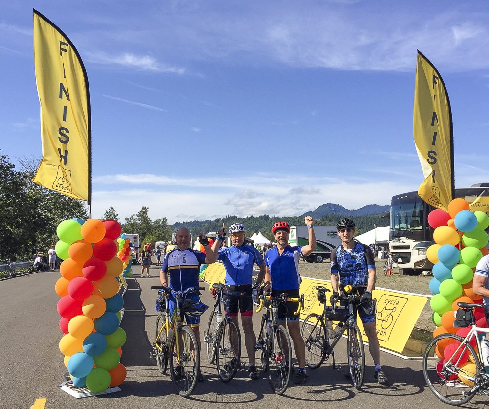 All of us at the finish