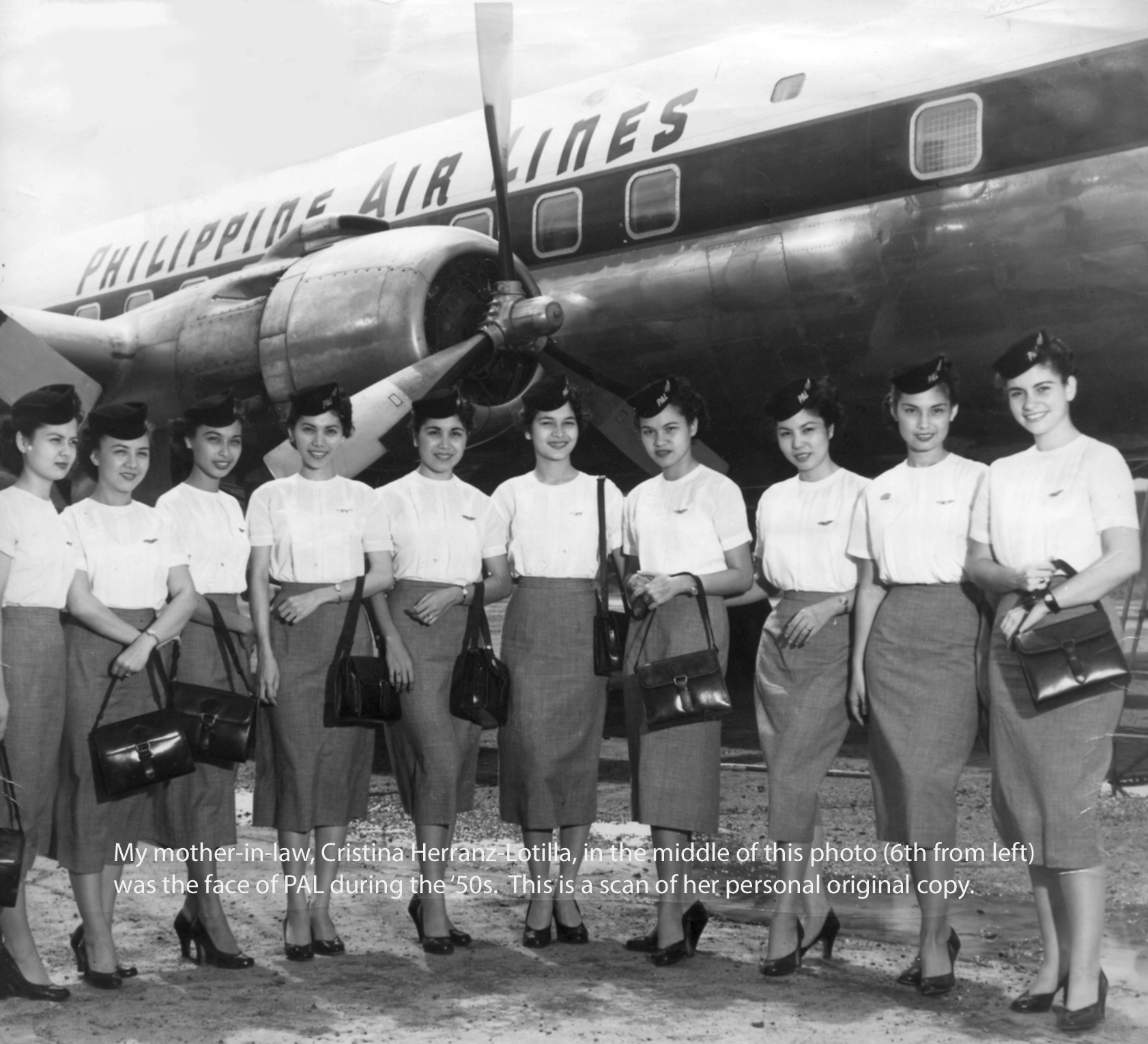 PAL International Flight Attendant graduation.  Class of 1953