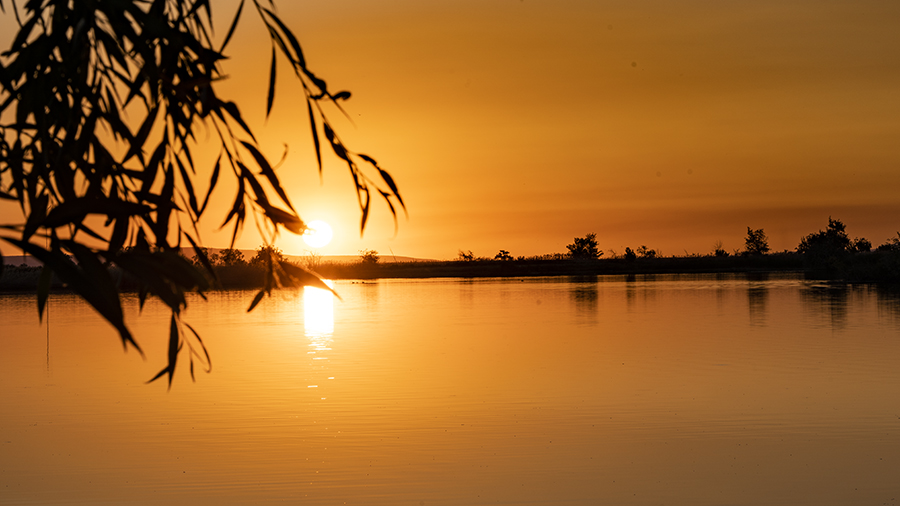 Bountiful Pond at sunset